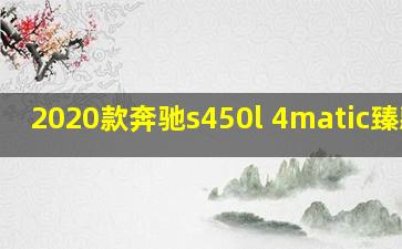 2020款奔驰s450l 4matic臻藏版